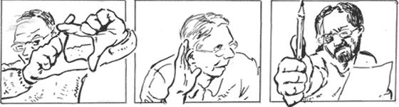 Drawing of the founders